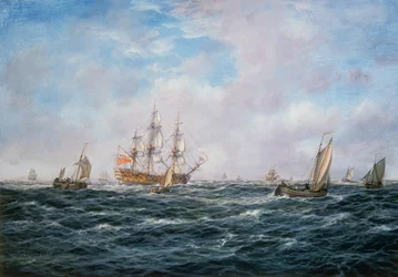 Britse Man-o-War en andere schepen